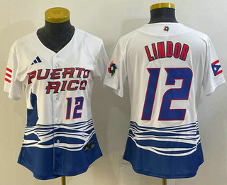 Women's Puerto Rico Baseball #12 Francisco Lindor Number 2023 White World Classic Stitched Jersey,We sell and wholesale Women's Puerto Rico Baseball #12 Francisco Lindor Number 2023 White World Classic Stitched Jersey on line form chian!